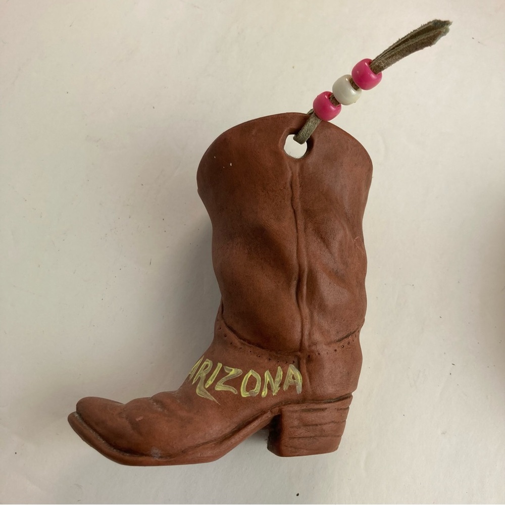 Ceramic Cowboy Boot 5” Arizona Southwestern Cowboy Boot Ornament Vintage RARE